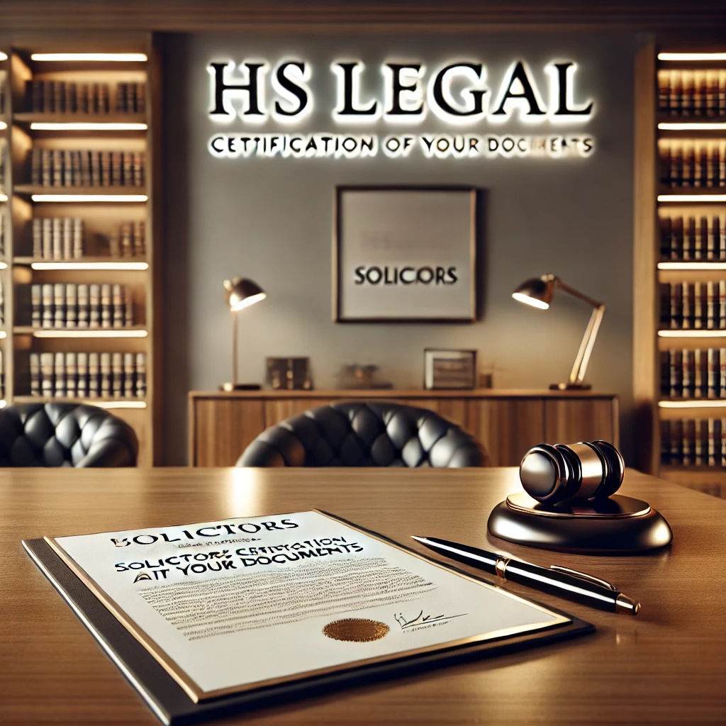 Solicitors Certification Attestation of Your Documents